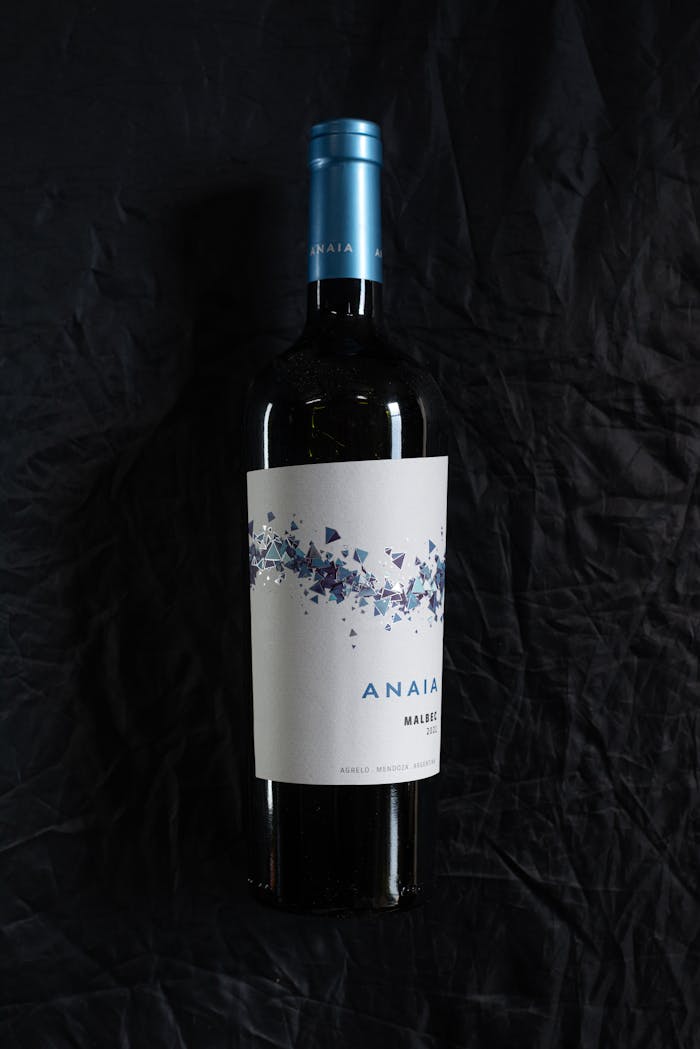Sophisticated Malbec wine bottle from Buenos Aires featuring modern label design.